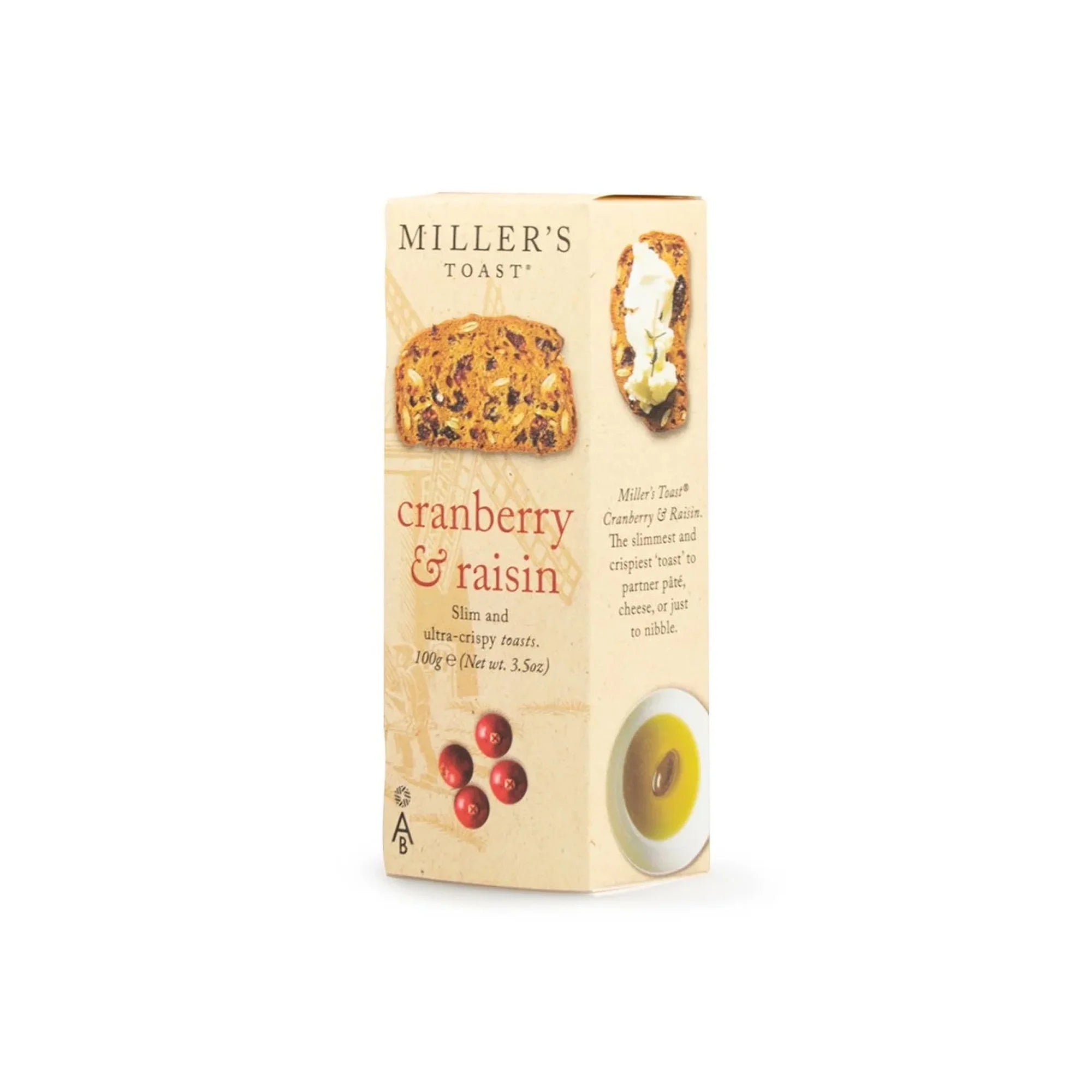Millers Toast Cranberry and Raisin