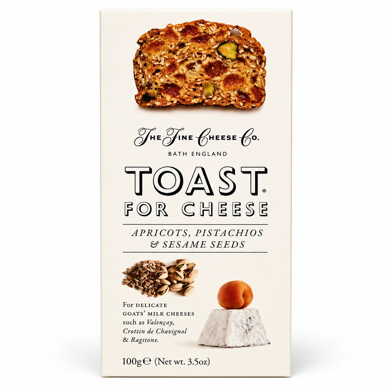 Toast for Cheese with Apricots, Pistachios & Sesame Seeds